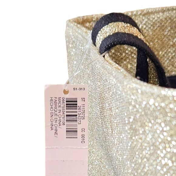 VICTORIA SECRET GOLD SPARKLY LARGE TOTE - Picture 9 of 12